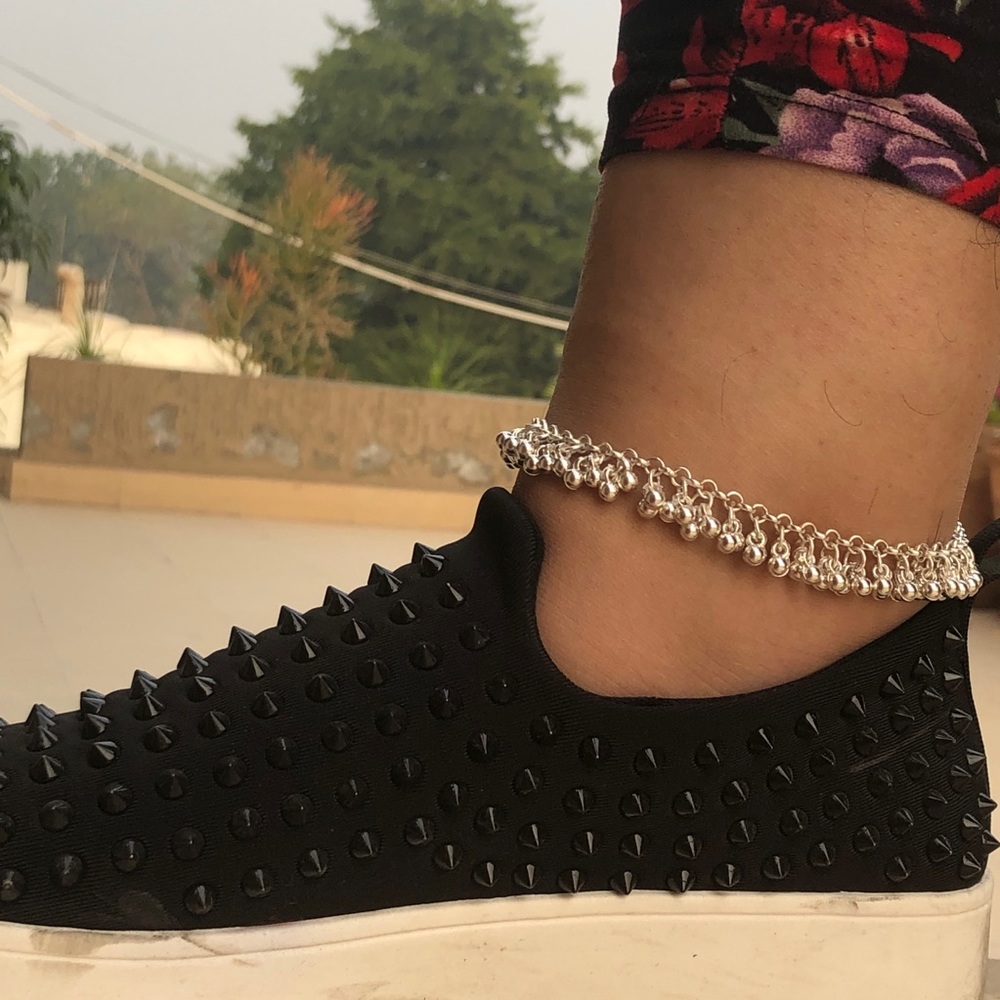 Silver anklet